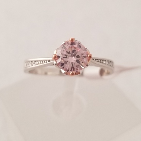 Sterling Silver 1ct Pink Solitaire